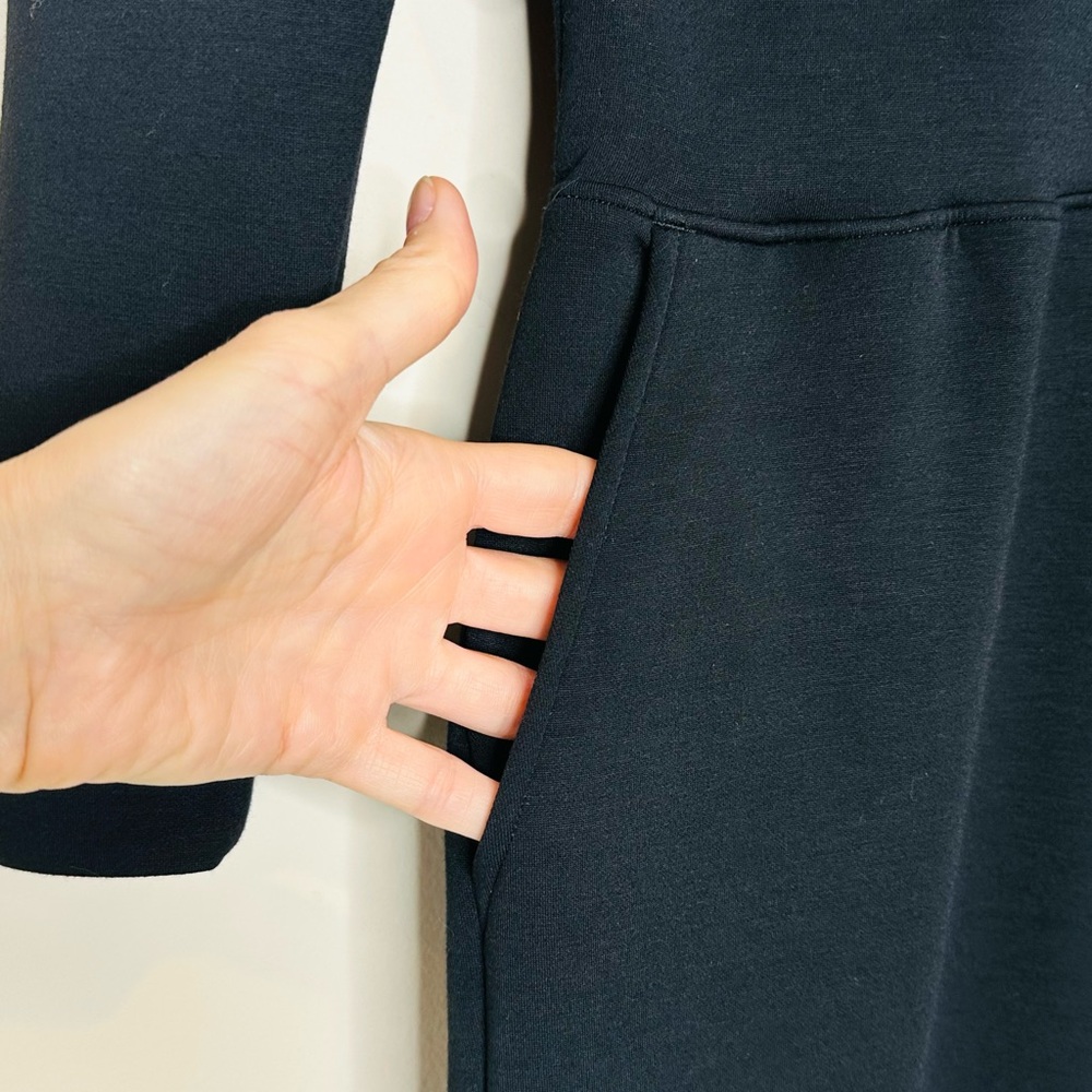 Spanx AirEssentials Wide Leg Jumpsuit Size Small Long Sleeve Black - Picture 4 of 11